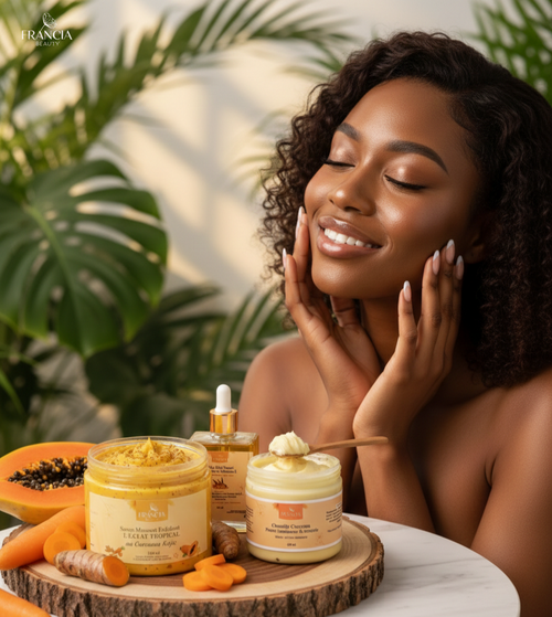 Coffret Trio Eclat Tropical- La routine complète pour une peau lumineuse, uniforme et éclatante naturellement.