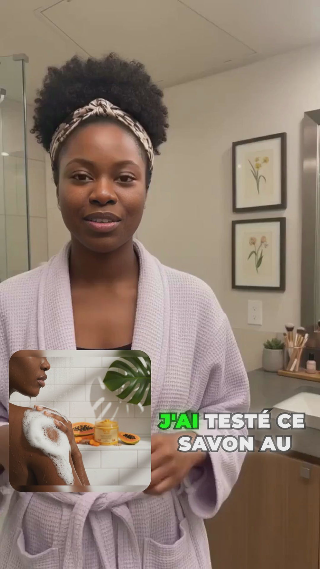 Savon l'ECLAT TROPICAL au curcuma kojic-Un savon exfoliant puissant qui nettoie, unifie et révèle l’éclat naturel de la peau.