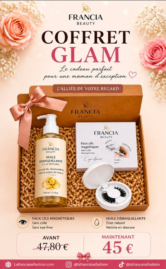 Coffret Glam avec cil magnétique modèle CHIC BROWN