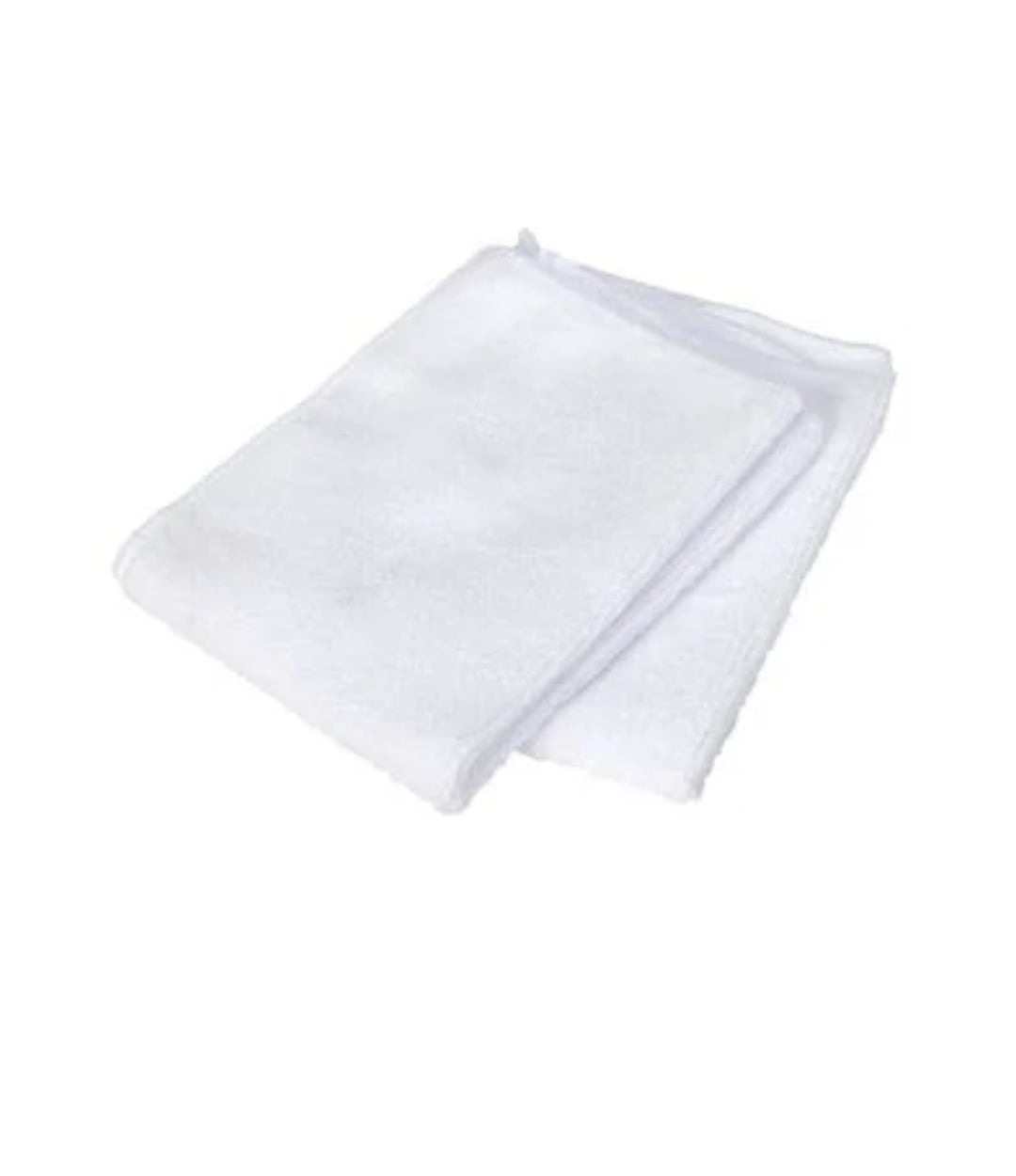 Lot de 2 serviettes pour le visage 30x23cm polyester blanc