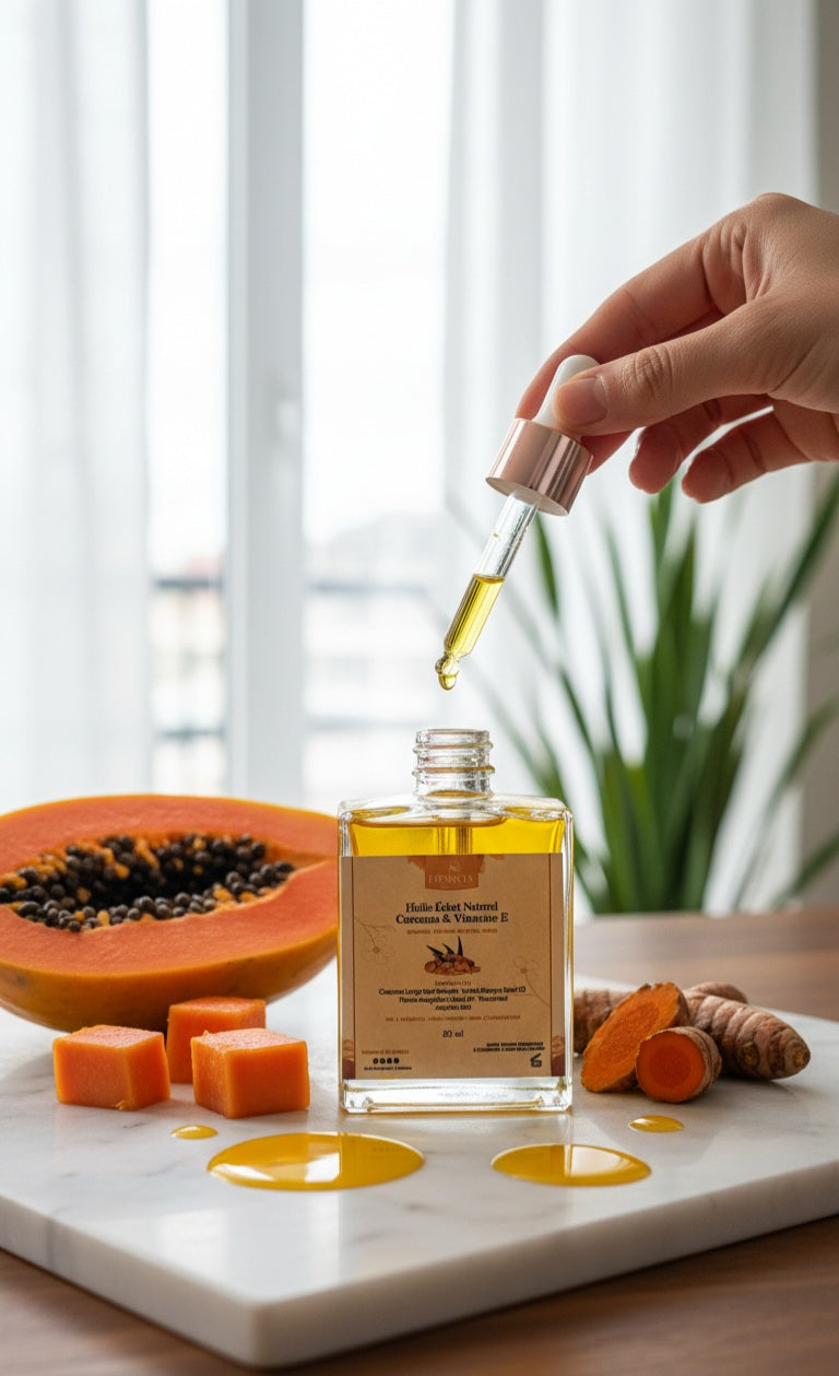 Huile éclat naturel au curcuma &vitamina E